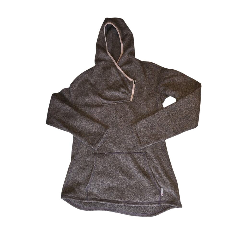 Stio Sweetwater Fleece Hoodie Thumbholes Rust Brown Large Outdoor Jacket Hiking - Picture 2 of 7